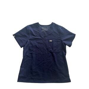 Figs Catarina One-Pocket Scrub Top NAVY BLUE Large